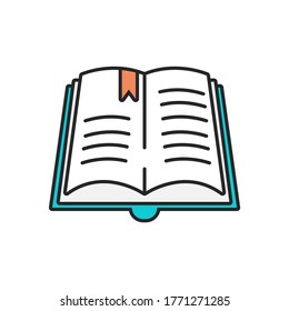 vector illustration book flat design line icon