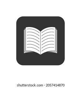Vektorgrafik des Buches. Buchsymbol. Flaches design, Vektorgrafik einzeln auf weißem Hintergrund.