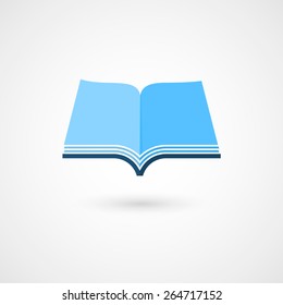 Vector illustration of book icon. Isolated on white background, eps 10.