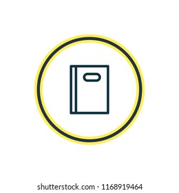 Vector illustration of book icon line. Beautiful leisure element also can be used as copybook icon element.