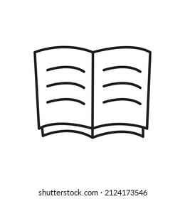 Vector illustration of a book icon on a white background