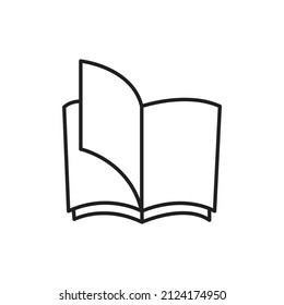 Vector illustration of a book icon on a white background