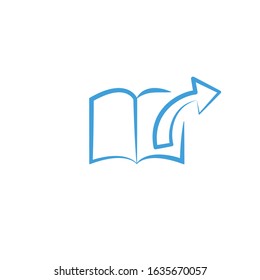 Vector illustration, book icon template.  