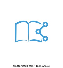 Vector illustration, book icon template.  