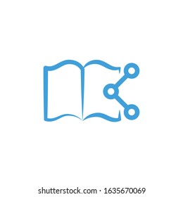 Vector illustration, book icon template.  