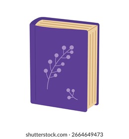 Vector illustration of a book isolated on a white background. Flat style design.
