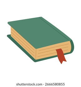 Ilustración vectorial de un libro aislado sobre un fondo blanco. Diseño de estilo plano.