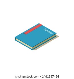 Vector illustration of book in isometric view.