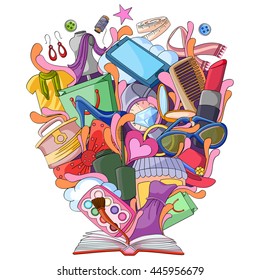 vector illustration of Book of Knowledge for Fashion