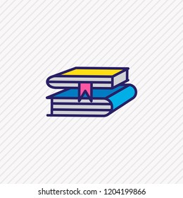 Vector illustration of book library icon colored line. Beautiful lifestyle element also can be used as education icon element.