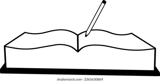 vector illustration of a book on a transparent background