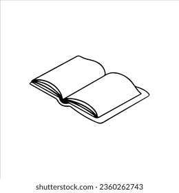 ilustración vectorial del contorno del libro
