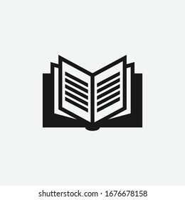 Vektorillustration-Illustration des Buches. perfekt für die Logo- oder Icon-Bildung, das Verlagswesen oder die Zeitschriftenindustrie. schlichte Flachfarben