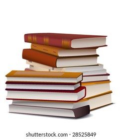 Vector Illustration of Book Piles