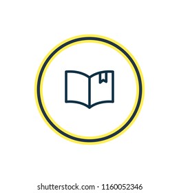 Vector illustration of book reading icon line. Beautiful book element also can be used as bookmarking icon element.