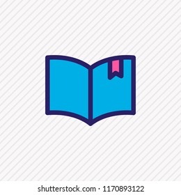 Vector illustration of book reading icon colored line. Beautiful read element also can be used as bookmarking icon element.