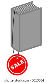 Vector illustration - book with sale label