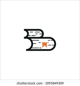ilustración vectorial de un libro en forma de letra B