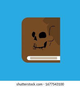 Vector illustration of a book and skull head