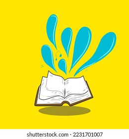 Vector illustration of a book, suitable for education.