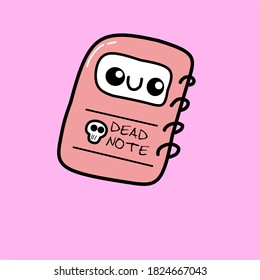 vector illustration of a book that has "Dead Note" written on it. can be used as a book icon and logo.