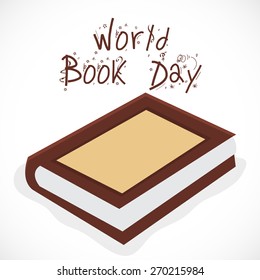 Vector illustration of a book for World Book Day.