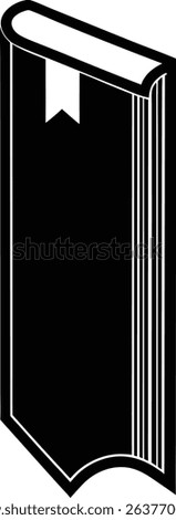 Vector Illustration of Bookmark Filled Silhouette for Quick Access