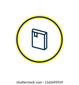 Vector illustration of bookmark icon line. Beautiful book element also can be used as notepad icon element.