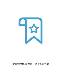 Vector illustration, bookmark icon. Line design template