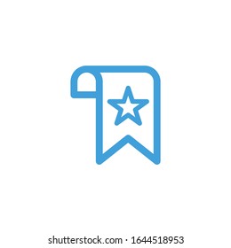 Vector illustration, bookmark icon. Line design template