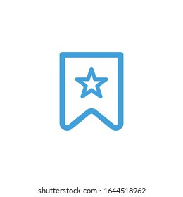 Vector illustration, bookmark icon. Line design template