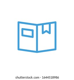Vector illustration, bookmark icon. Line design template