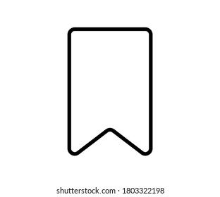 Ilustración vectorial del icono de marcador, marca, icono plano en fondo blanco aislado.