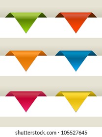 Vector illustration of bookmarks. Colorful.
