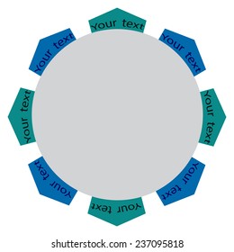 Vector illustration with bookmarks on a white background.