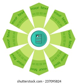 Vector illustration with bookmarks on a white background.