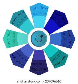Vector illustration with bookmarks on a white background.