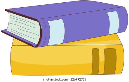 Una ilustración vectorial de los libros