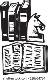 Vector illustration of books