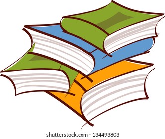 Vektorgrafik von Büchern