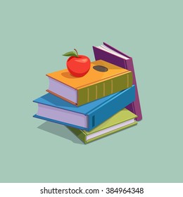 vector illustration with books