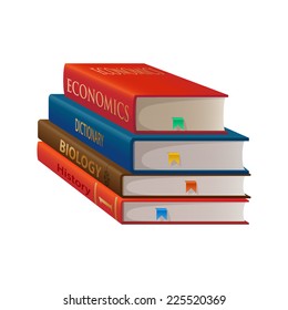 Vector illustration of books isolated of a white background