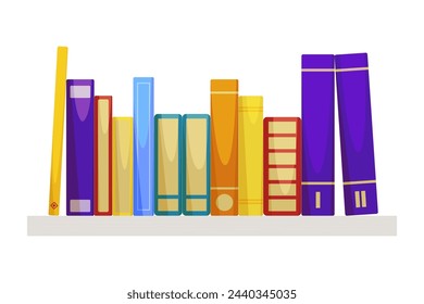 Vector illustration of a bookshelf with books
