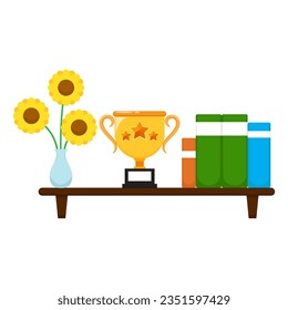 Ilustración vectorial de estantería, icono y diseño gráfico