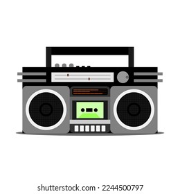 Vector illustration of boombox AKA mini compo, portable music player