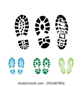 A vector Illustration of Boot Shoes Print Vector Sign