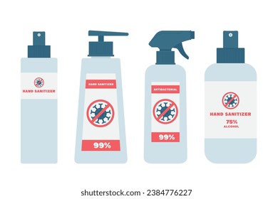 Vector illustration bootle spray antiseptic