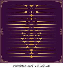 vector illustration of border frame and border decoration elements