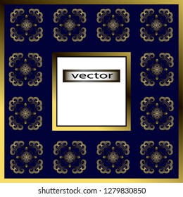 Vector illustration of the border frame for framing highlight the element of traditional ornament pattern of ornate lines