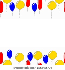 
ilustración vectorial globos de vacaciones en fondo blanco